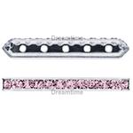 Dreamtime Crystal DC 77730 Rondelle Spacer Bars 5 Hole Light Amethyst/Silver